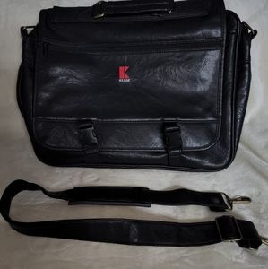 Black Leather Messenger Bag